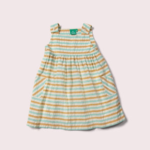 Sunrise Striped Pinny Dress - 1 Left Size 4-5 years-Little Green Radicals-Modern Rascals
