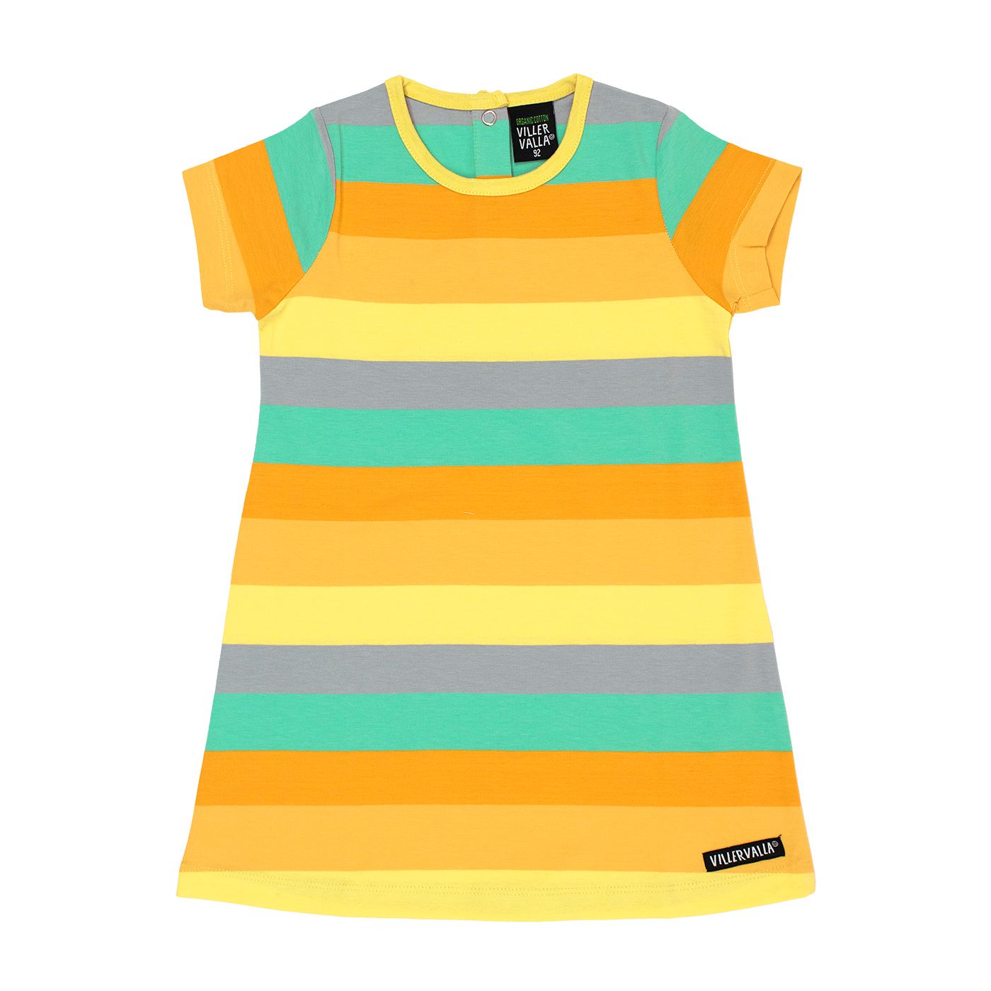 Sunset Multi Stripe Short Sleeve Dress-Villervalla-Modern Rascals