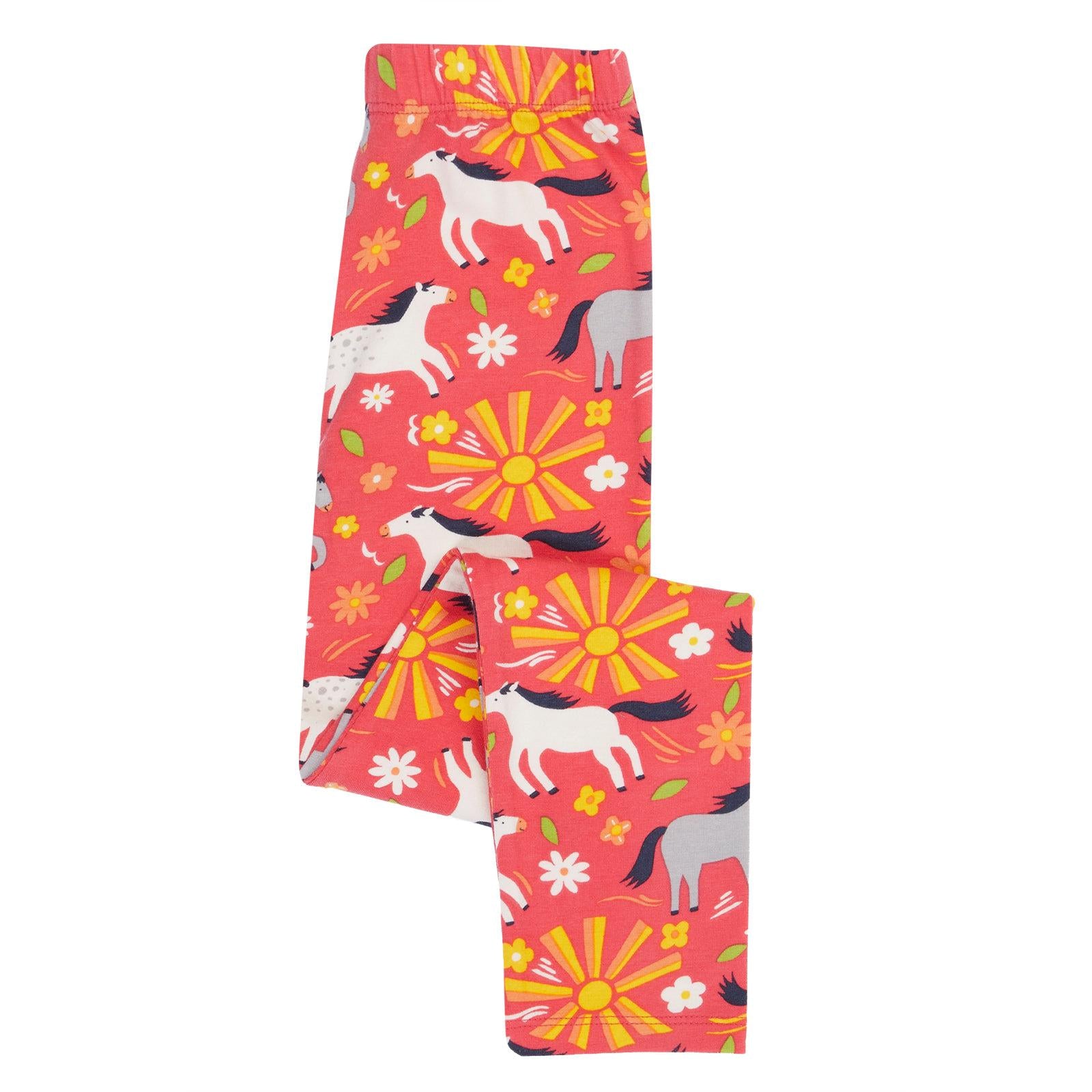 Sunshine Ponies Libby Leggings - 2 Left Size 2-3 & 8-9 years-Frugi-Modern Rascals