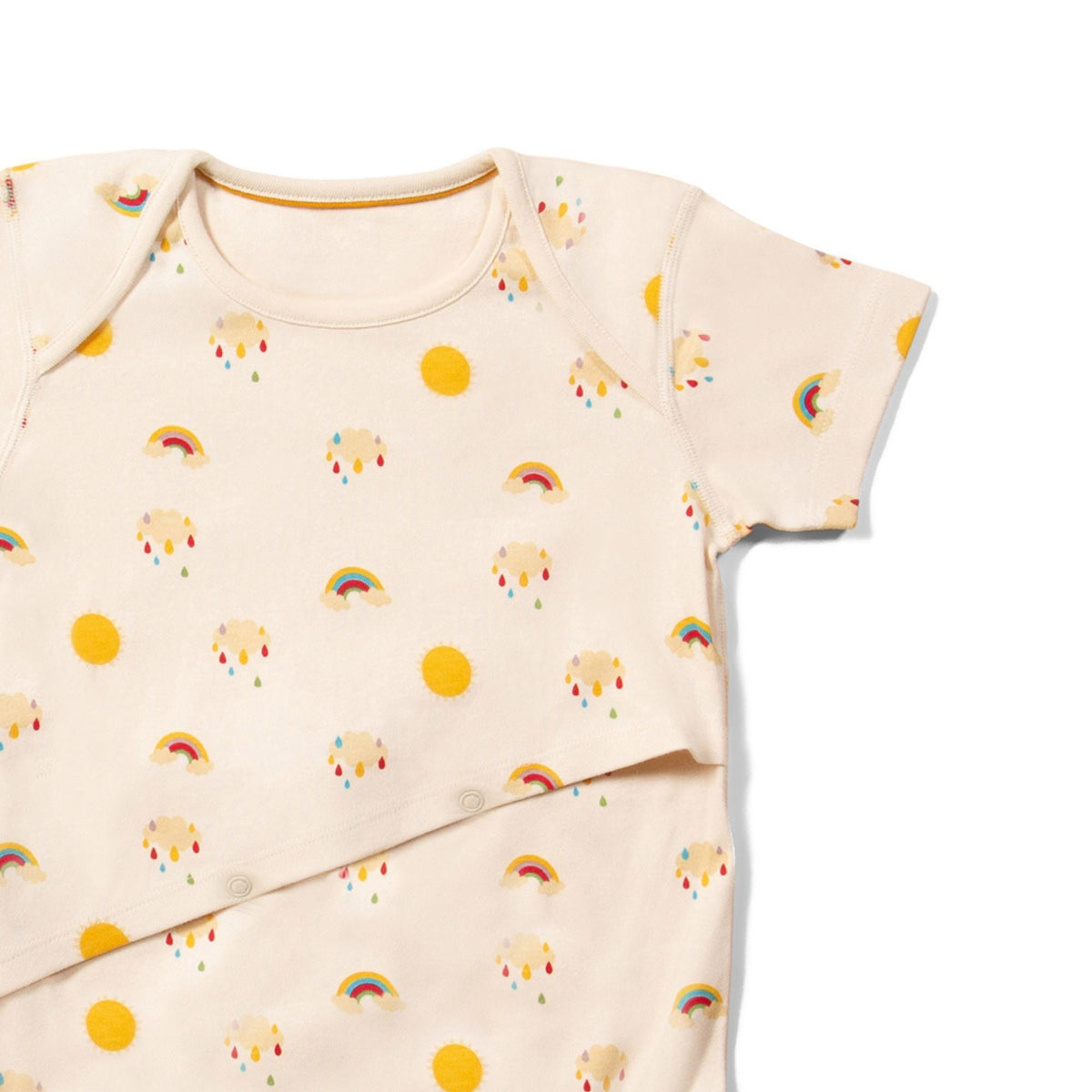 Sunshine & Rainbows Easy Feeding Adaptive Onesie-Little Green Radicals-Modern Rascals