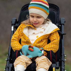 Sunshine & Rainbows Easy Feeding Adaptive Short Sleeve Shirt - 1 Left Size 3-4 years-Little Green Radicals-Modern Rascals