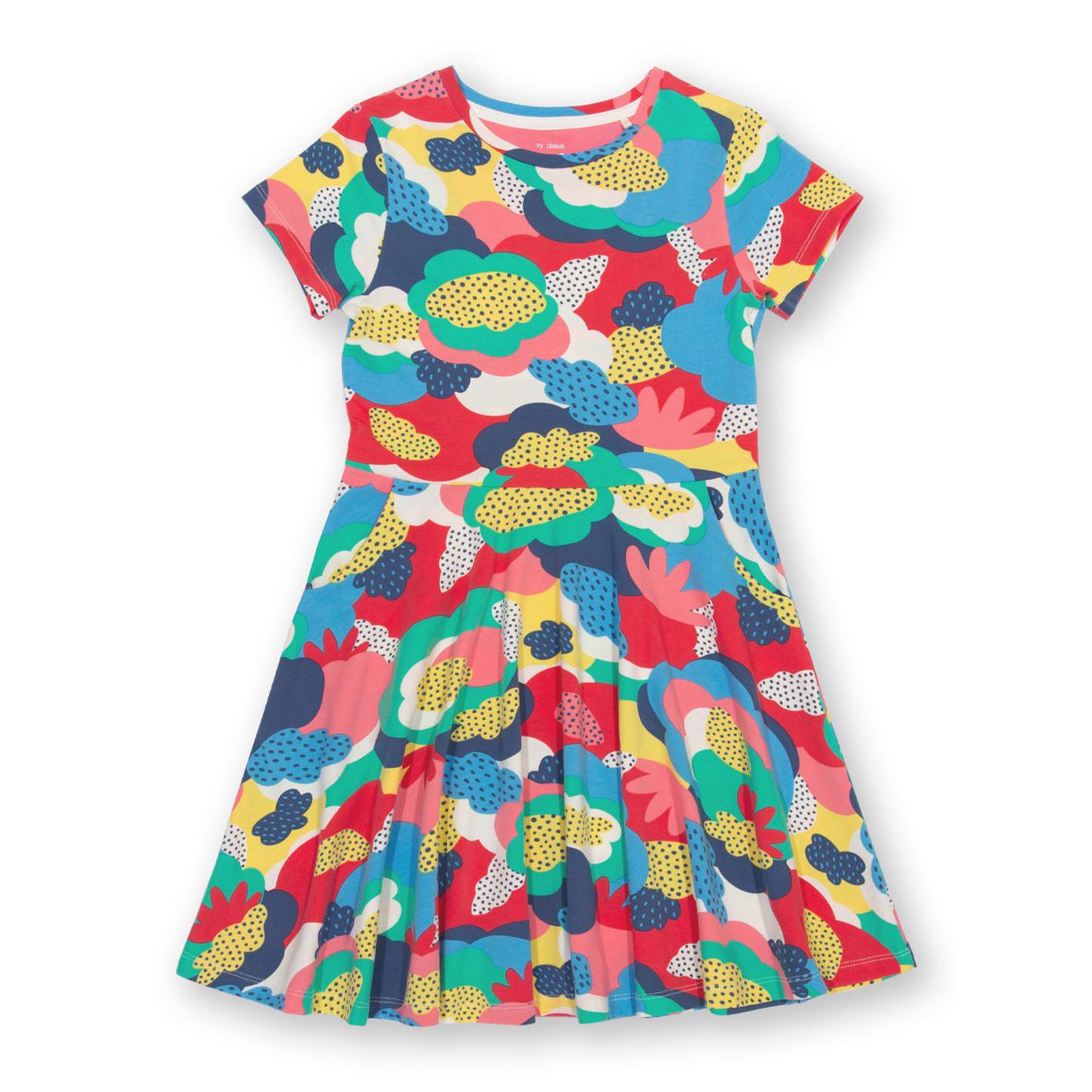 Super Doodle Short Sleeve Skater Dress-Kite-Modern Rascals