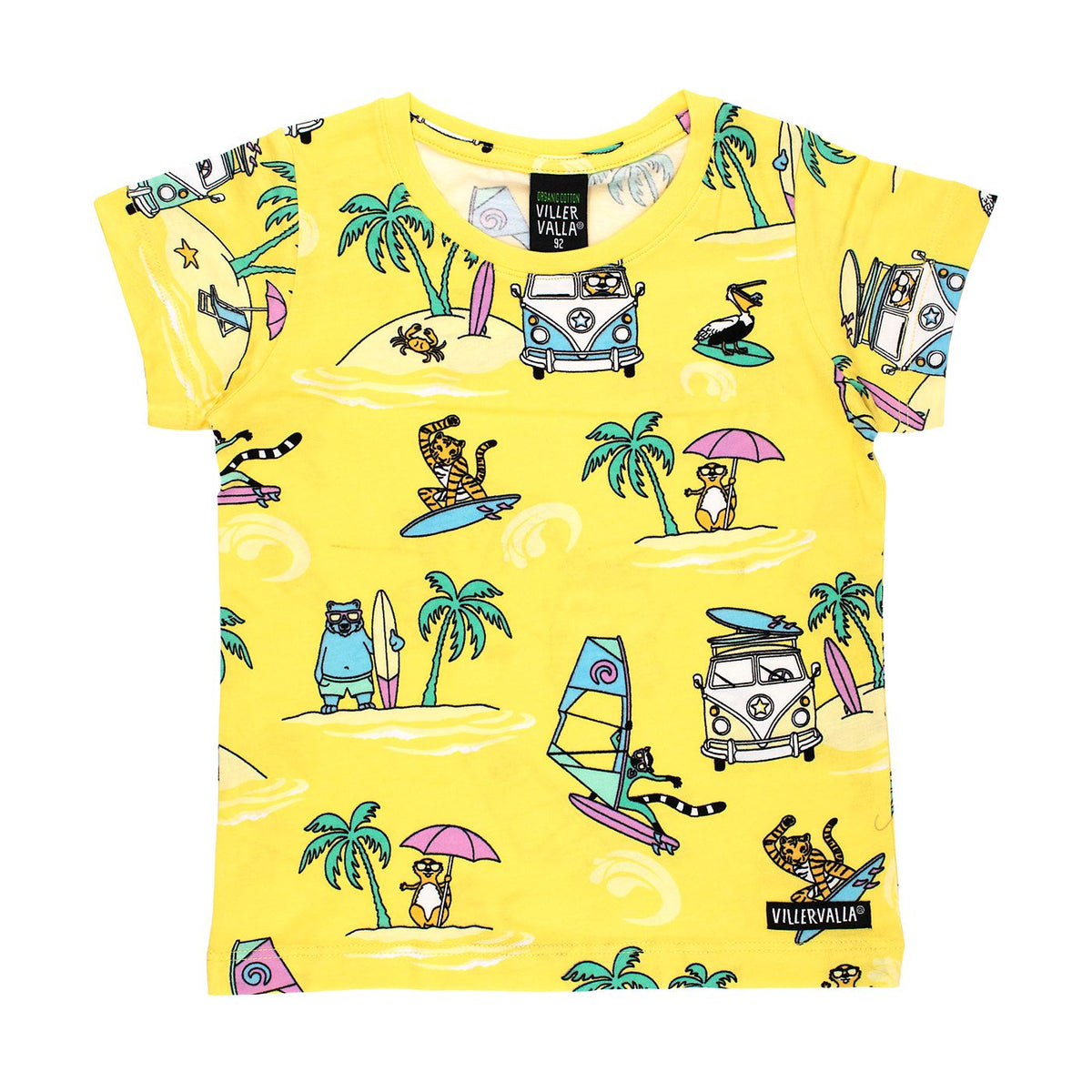 Surf Short Sleeve Shirt - Lemon - 1 Left Size 4-5 years-Villervalla-Modern Rascals