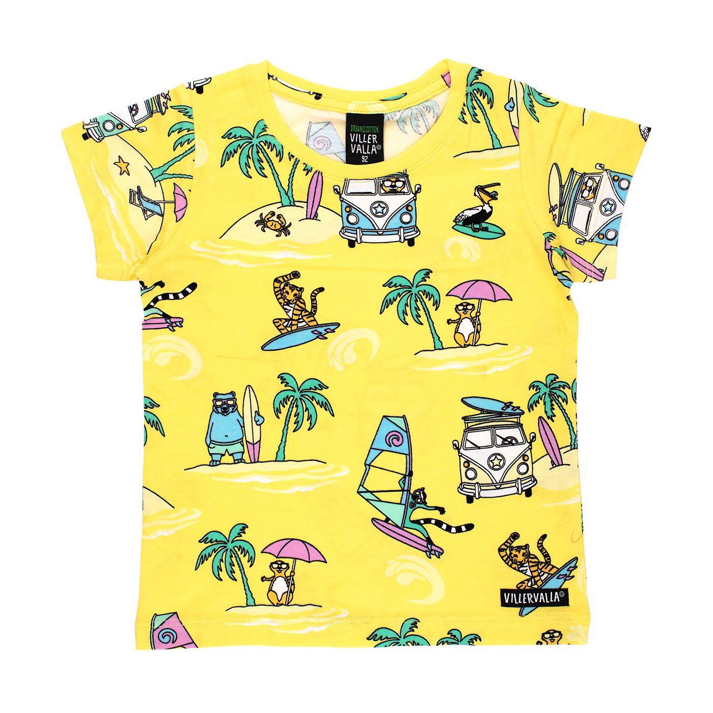 Surf Short Sleeve Shirt - Lemon - 1 Left Size 4-5 years-Villervalla-Modern Rascals