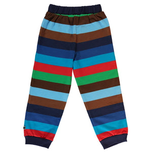 Sweatpants With Stripes in Medieval Blue - 1 Left Size 2-3 years-Smafolk-Modern Rascals