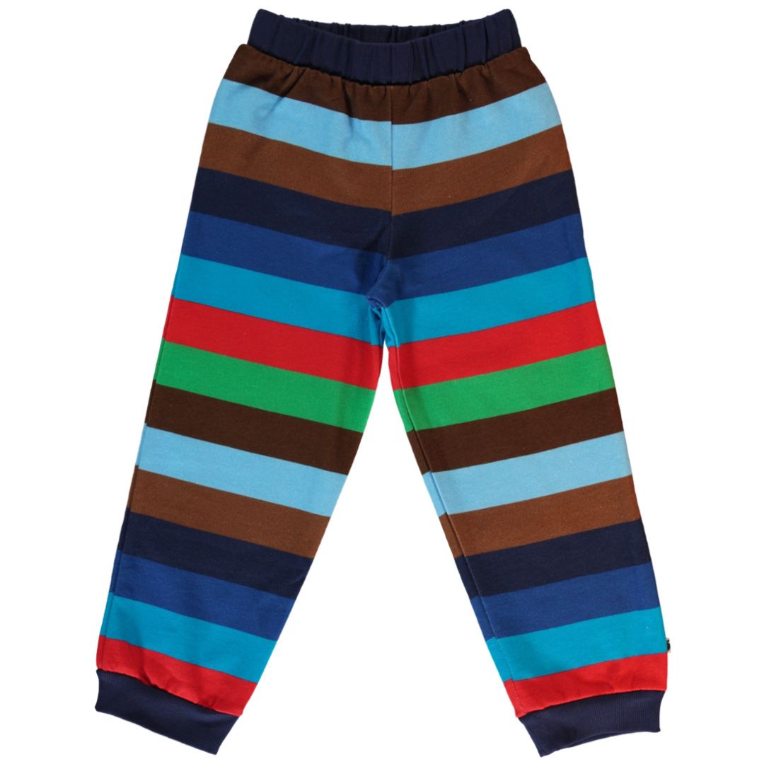 Sweatpants With Stripes in Medieval Blue - 1 Left Size 2-3 years-Smafolk-Modern Rascals