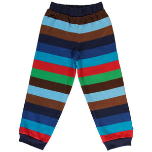 Sweatpants With Stripes in Medieval Blue - 1 Left Size 2-3 years-Smafolk-Modern Rascals