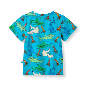 T-Shirt With Hammerhead Sharks-Smafolk-Modern Rascals