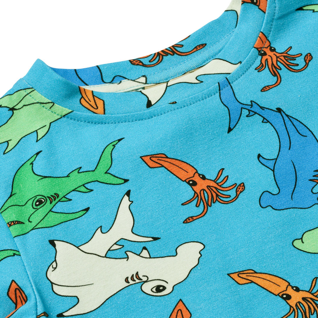 T-Shirt With Hammerhead Sharks-Smafolk-Modern Rascals