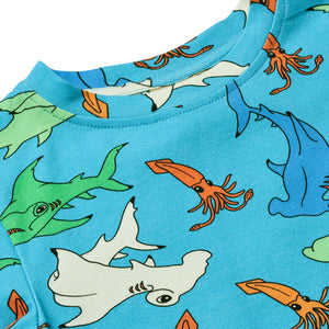T-Shirt With Hammerhead Sharks-Smafolk-Modern Rascals