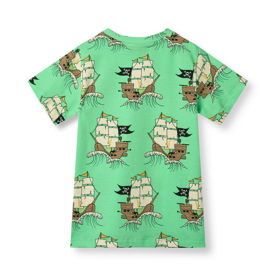 T-Shirt With Pirate Ships - 1 Left Size 2-3 years-Smafolk-Modern Rascals