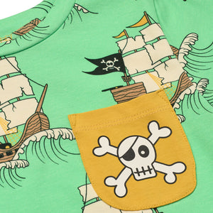 T-Shirt With Pirate Ships - 1 Left Size 2-3 years-Smafolk-Modern Rascals