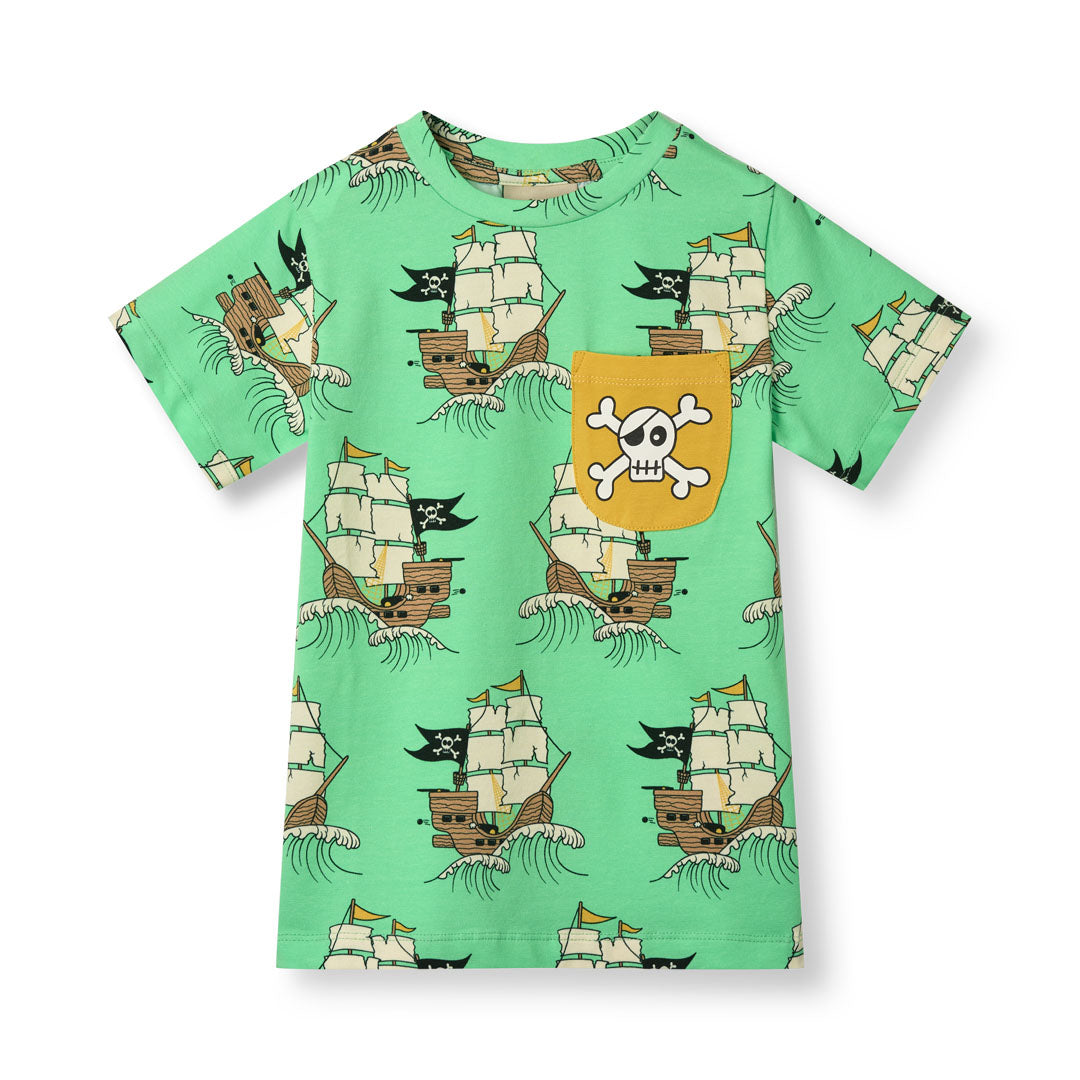 T-Shirt With Pirate Ships - 2 Left Size 2-3 & 3-4 years-Smafolk-Modern Rascals