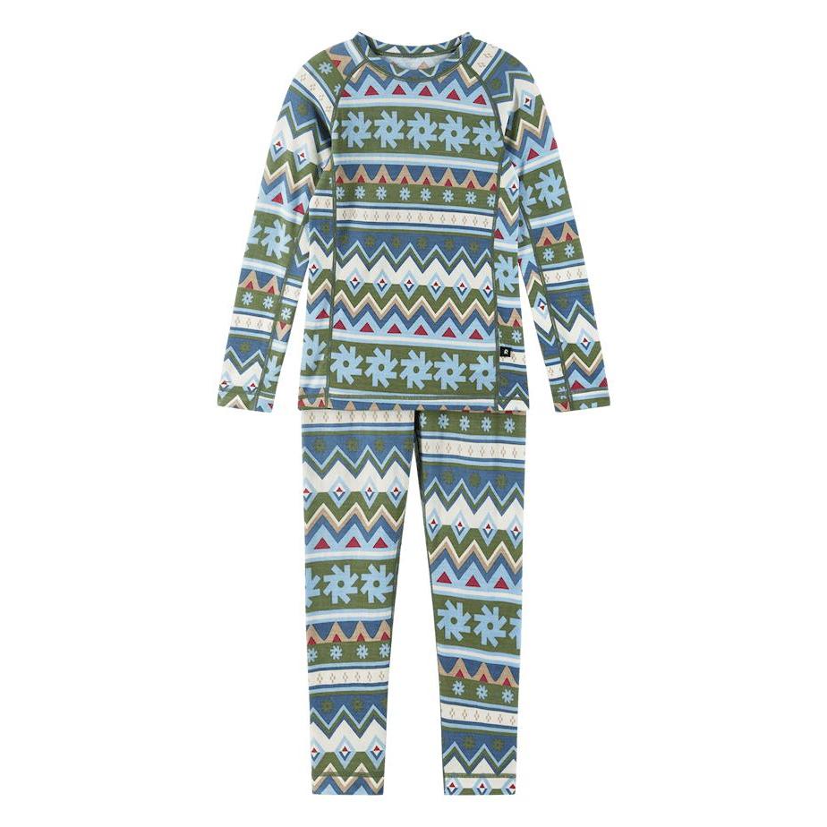 Taitoa Merino Wool Thermal Base Layer Set - Green Clay-Reima-Modern Rascals