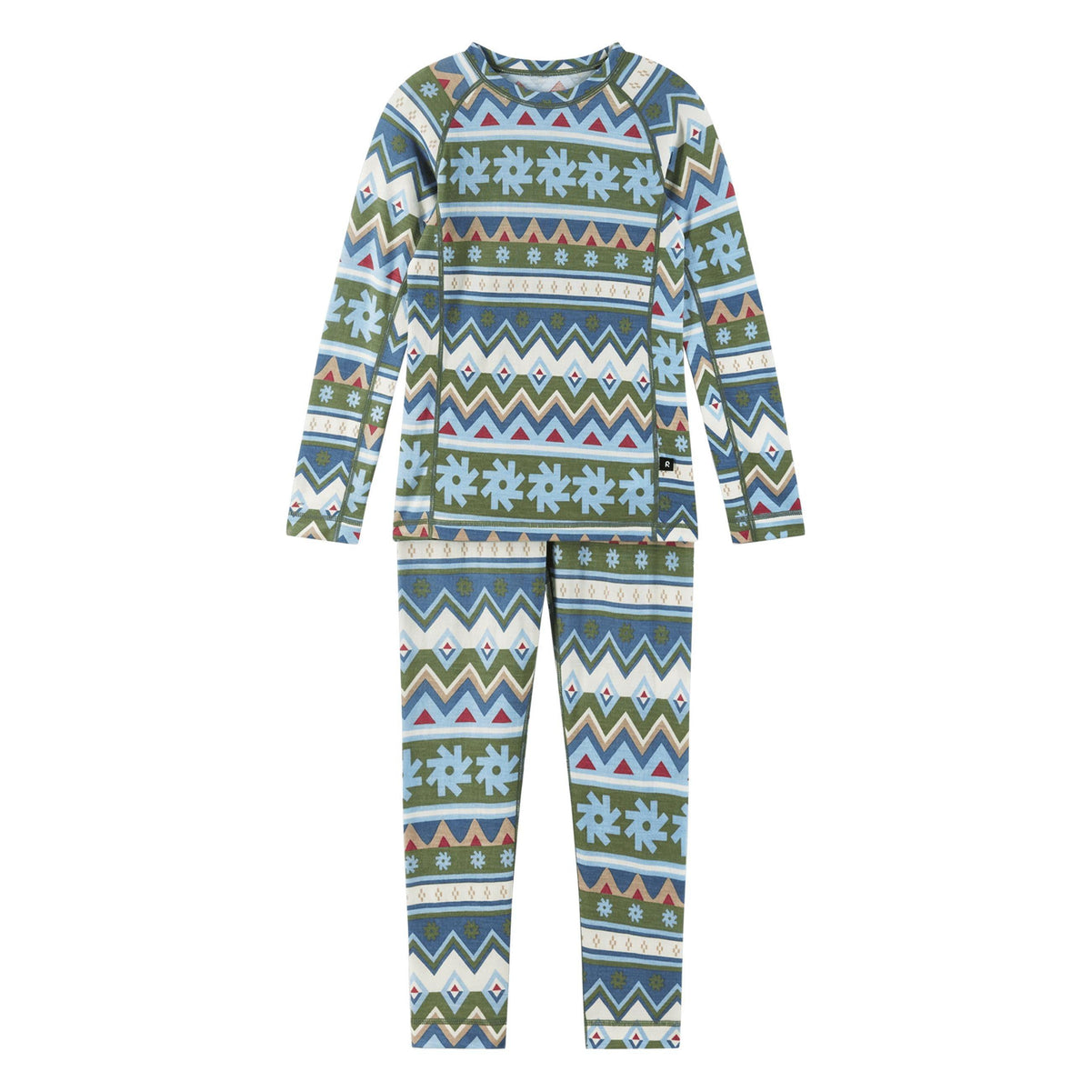 Taitoa Merino Wool Thermal Base Layer Set - Green Clay-Reima-Modern Rascals