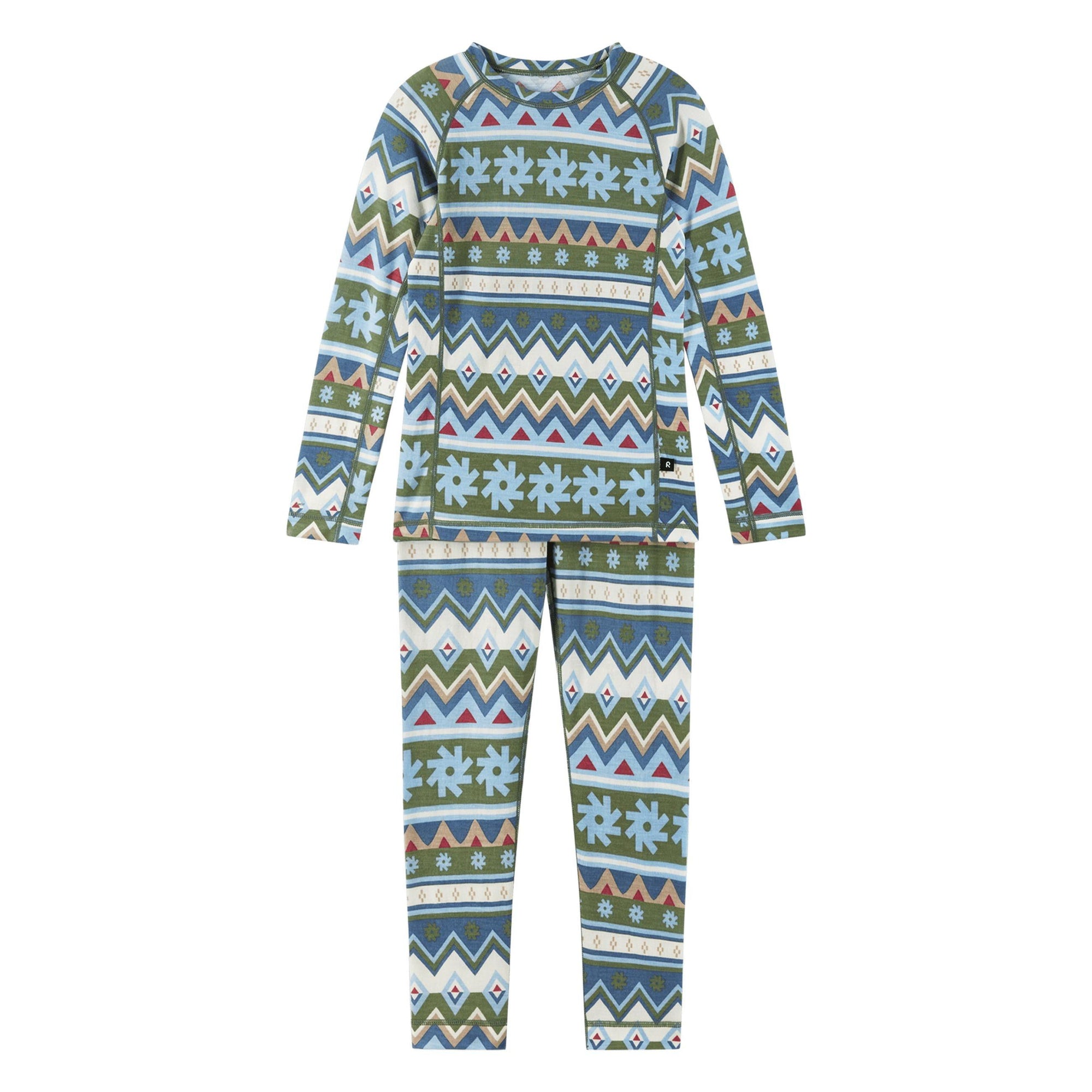 Taitoa Merino Wool Thermal Base Layer Set - Green Clay-Reima-Modern Rascals