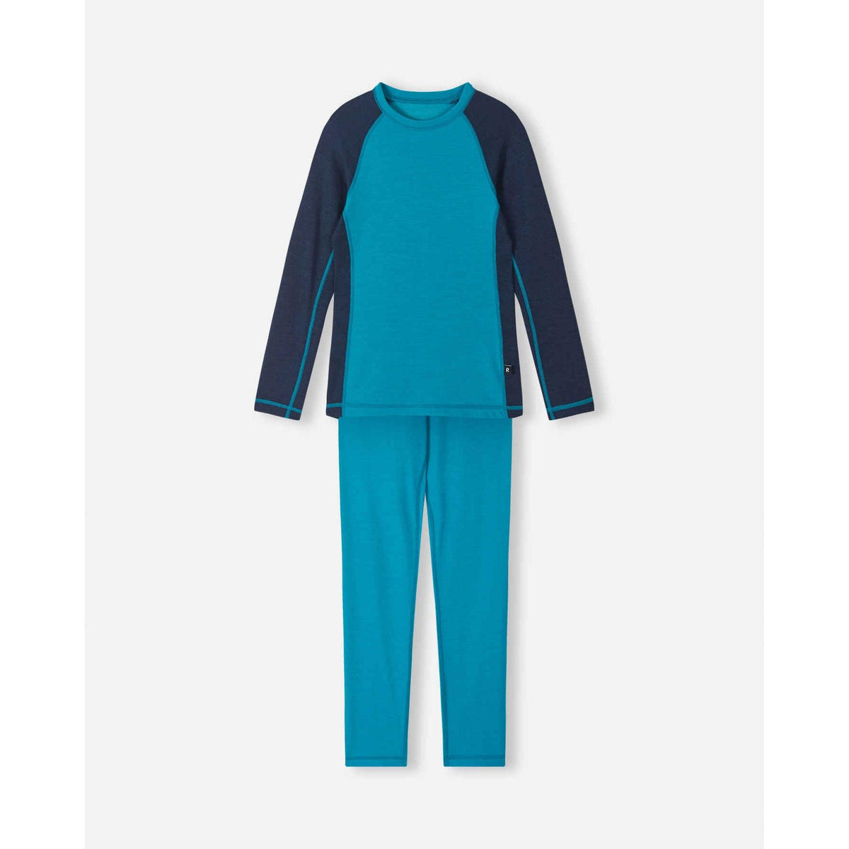 Taitoa Wool-Lyocell Blend Base Layer Set - Aquatic Blue - Solid-Reima-Modern Rascals