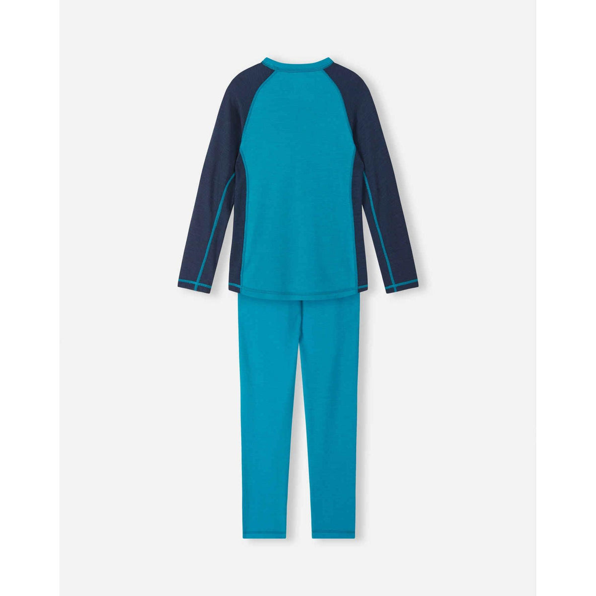Taitoa Wool-Lyocell Blend Base Layer Set - Aquatic Blue - Solid-Reima-Modern Rascals