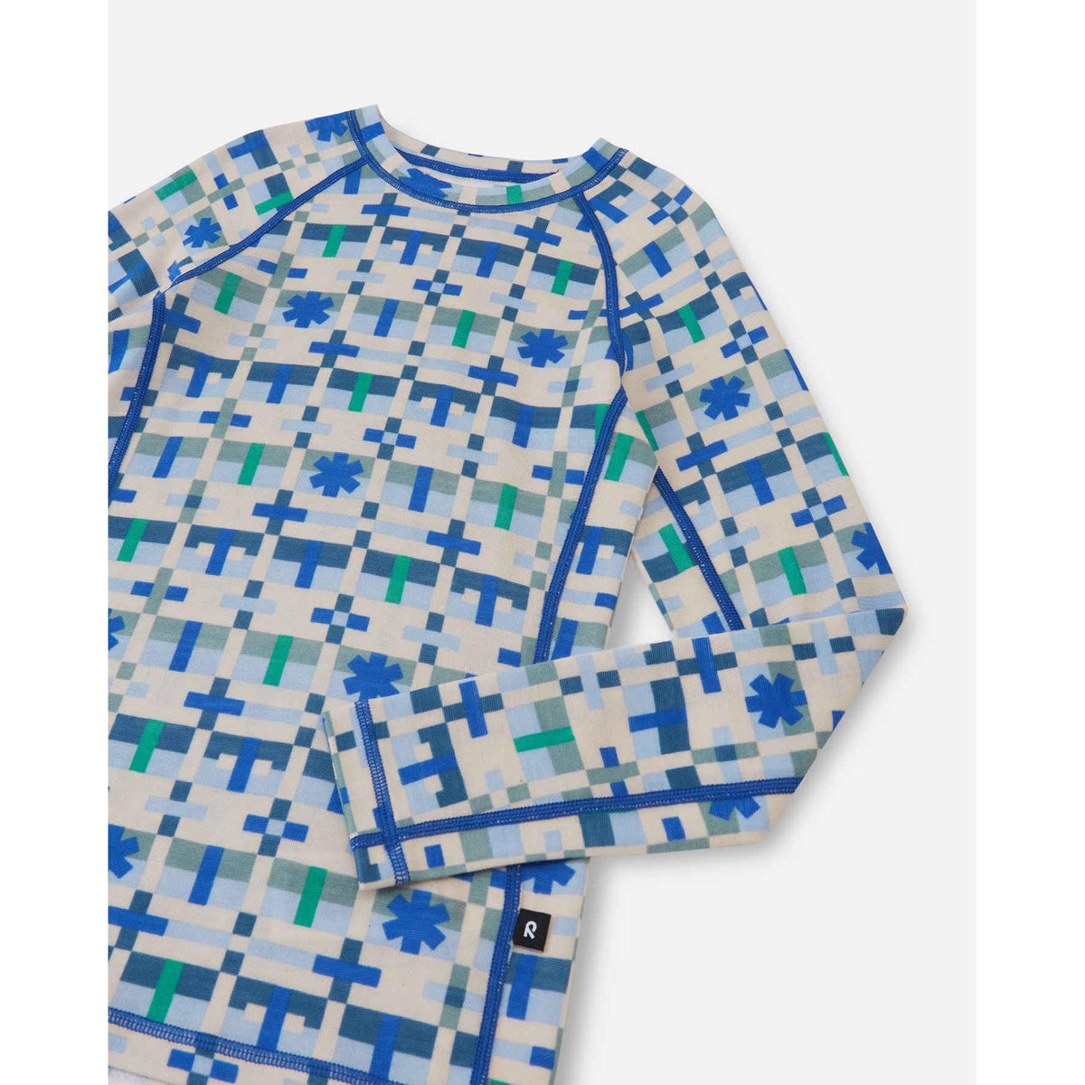 Taitoa Wool-Lyocell Blend Base Layer Set - Birch Beige - Print-Reima-Modern Rascals