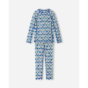 Taitoa Wool-Lyocell Blend Base Layer Set - Birch Beige - Print-Reima-Modern Rascals