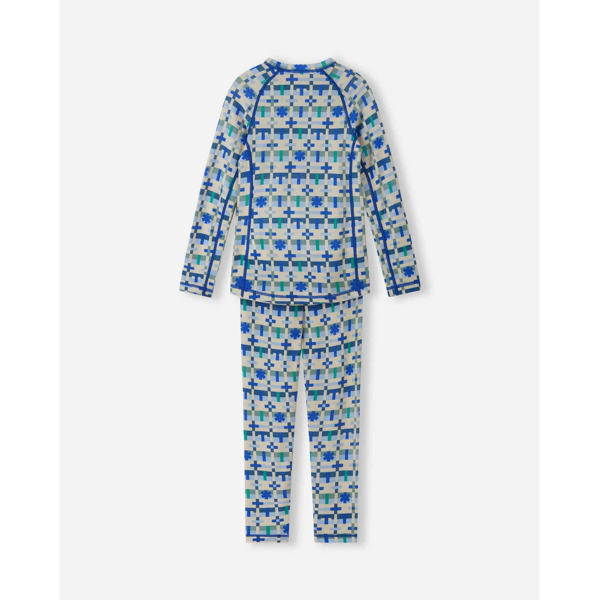 Taitoa Wool-Lyocell Blend Base Layer Set - Birch Beige - Print-Reima-Modern Rascals