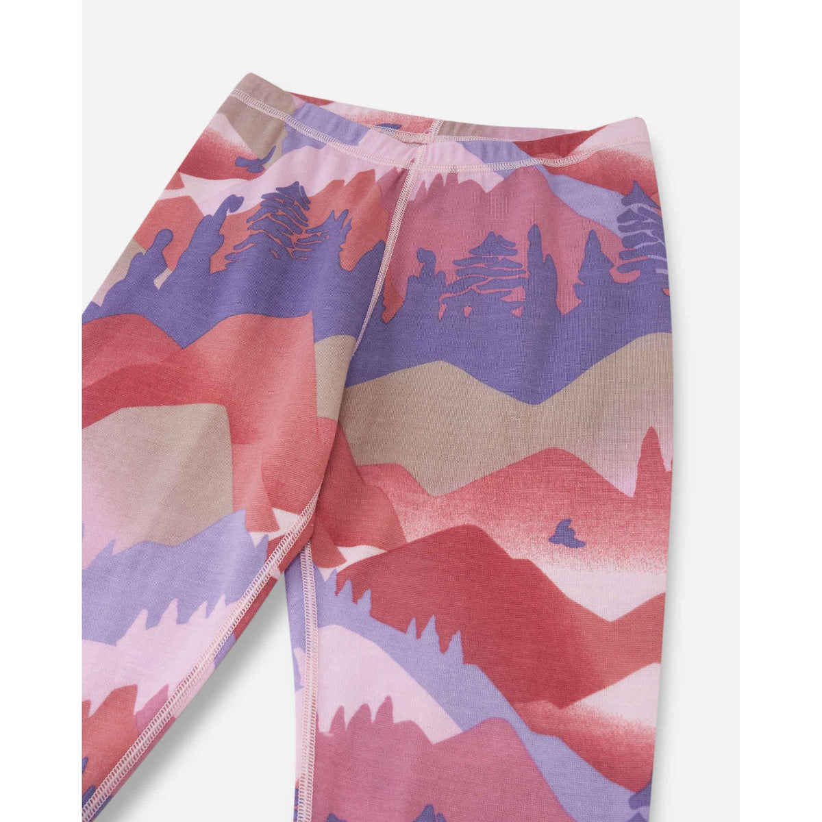 Taitoa Wool-Lyocell Blend Base Layer Set - Grey Pink - Print-Reima-Modern Rascals