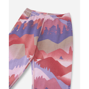 Taitoa Wool-Lyocell Blend Base Layer Set - Grey Pink - Print-Reima-Modern Rascals