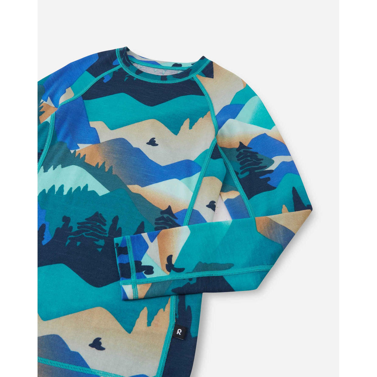Taitoa Wool-Lyocell Blend Base Layer Set - Navy - Print-Reima-Modern Rascals