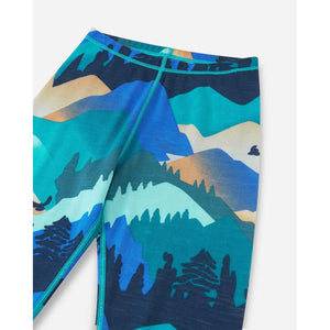 Taitoa Wool-Lyocell Blend Base Layer Set - Navy - Print-Reima-Modern Rascals