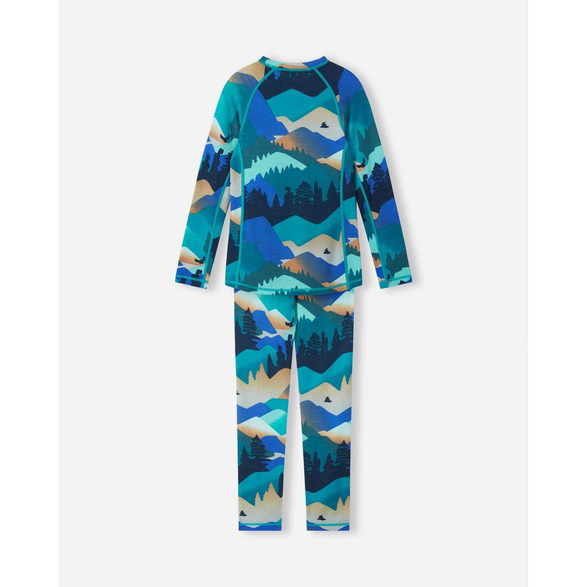 Taitoa Wool-Lyocell Blend Base Layer Set - Navy - Print-Reima-Modern Rascals