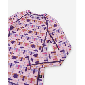 Taitoa Wool-Lyocell Blend Base Layer Set - Pale Rose - Print-Reima-Modern Rascals