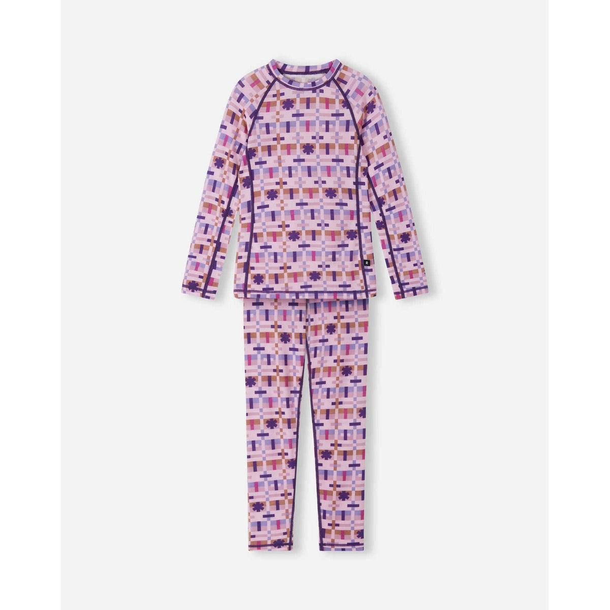 Taitoa Wool-Lyocell Blend Base Layer Set - Pale Rose - Print-Reima-Modern Rascals
