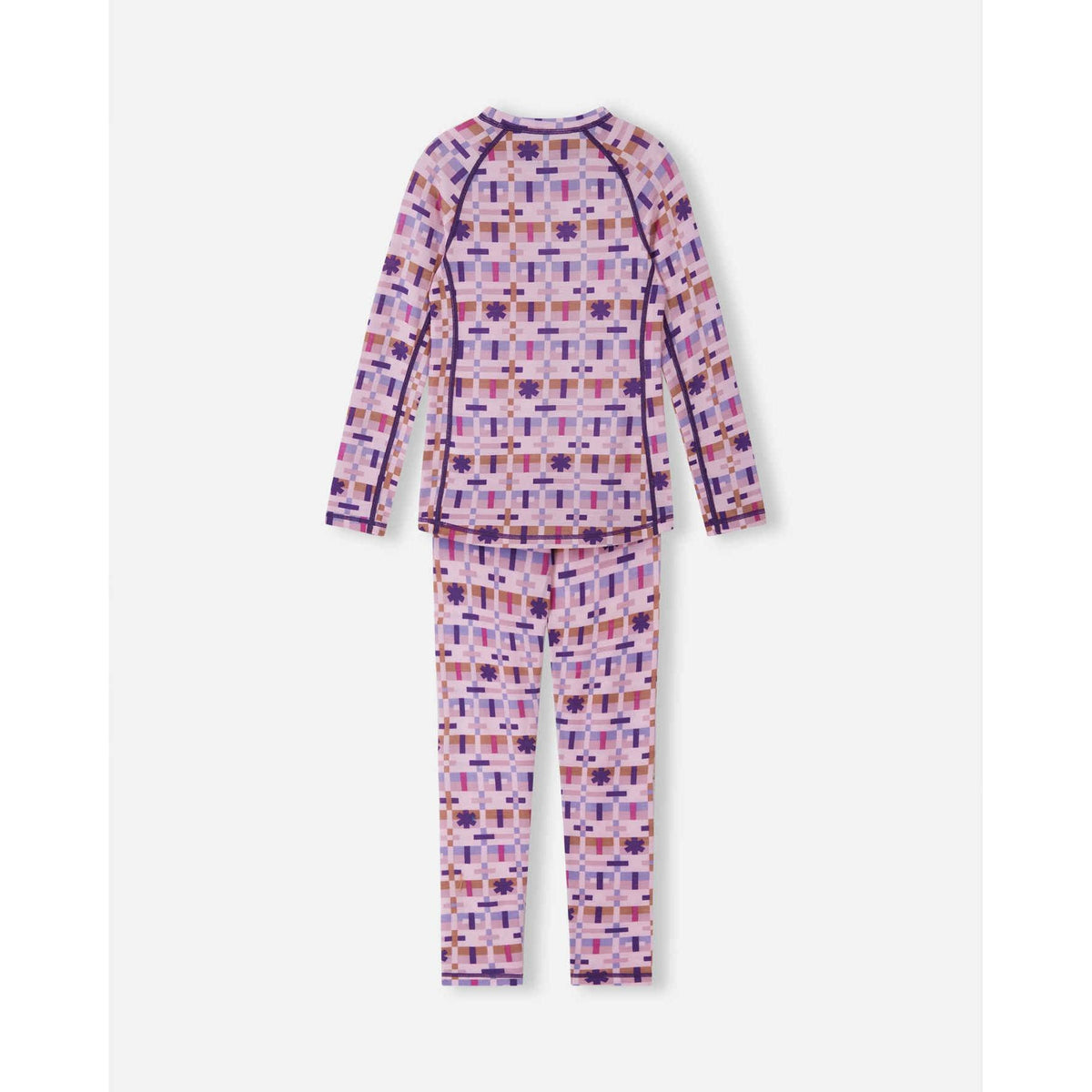 Taitoa Wool-Lyocell Blend Base Layer Set - Pale Rose - Print-Reima-Modern Rascals