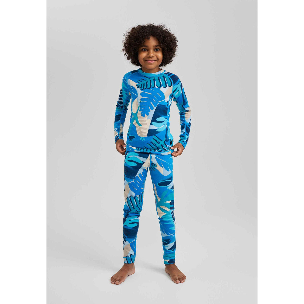 Taitoa Wool-Lyocell Blend Thermal Base Layer Set - Bright Blue-Reima-Modern Rascals