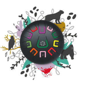 Tambu 8" 11 Tones Tongue Drum - Black Nature-Tambu-Modern Rascals