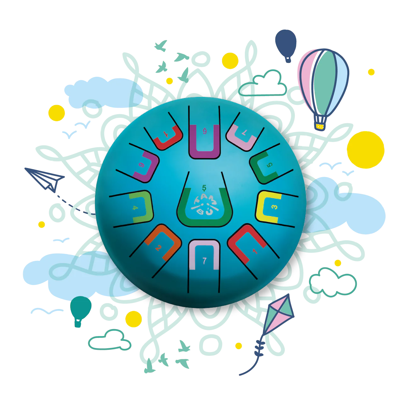 Tambu 8" 11 Tones Tongue Drum - Calm Sky-Tambu-Modern Rascals