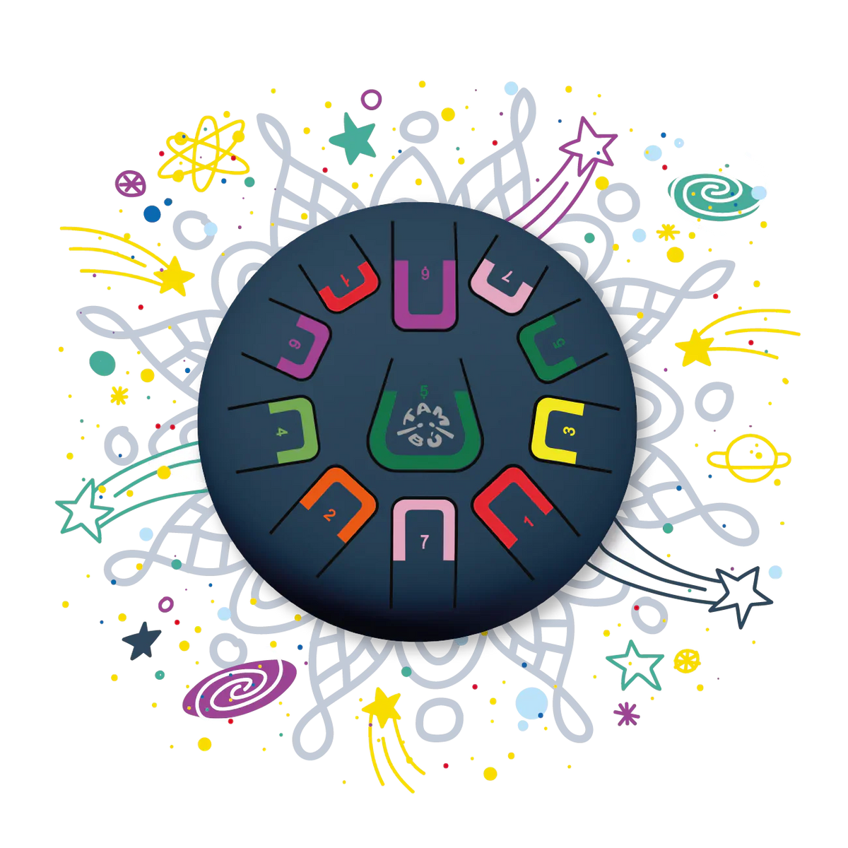 Tambu 8" 11 Tones Tongue Drum - Deep Space-Tambu-Modern Rascals