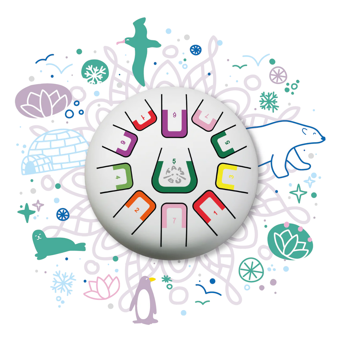 Tambu 8" 11 Tones Tongue Drum - Iceberg Dream-Tambu-Modern Rascals