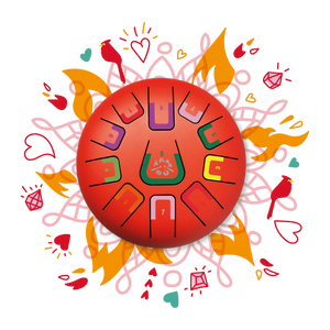 Tambu 8" 11 Tones Tongue Drum - Scarlet Sunset-Tambu-Modern Rascals