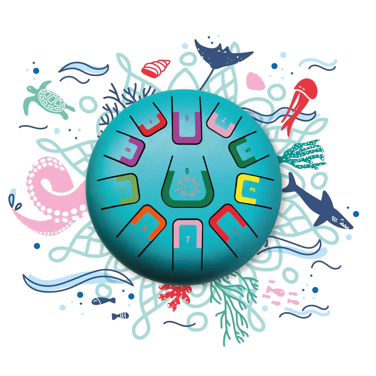 Tambu 8" 11 Tones Tongue Drum - Under the Sea-Tambu-Modern Rascals