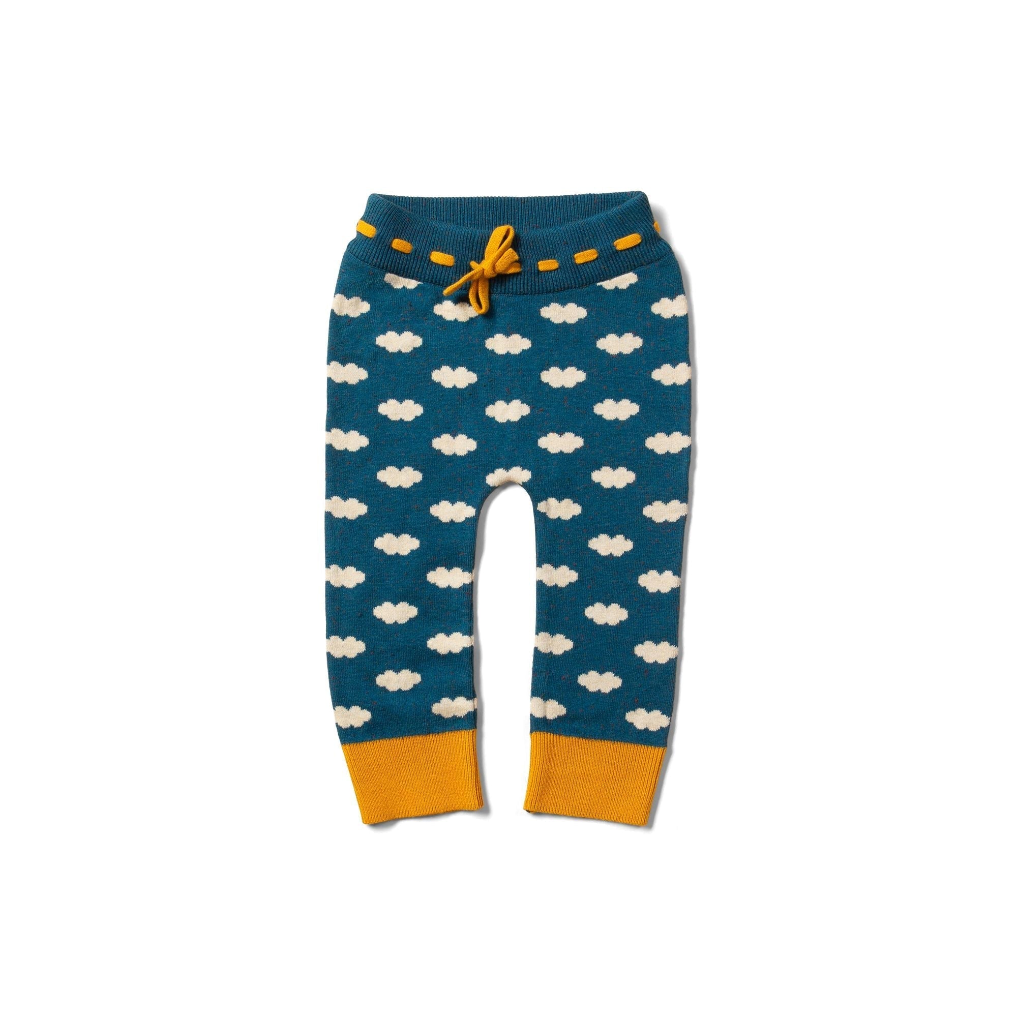 Teal Cloud Knitted Joggers - 2 Left Size 4-5 & 5-6 years-Little Green Radicals-Modern Rascals