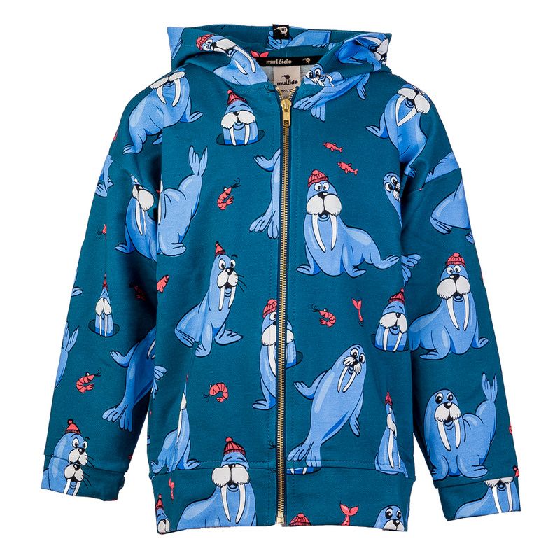 Teal Walrus Hoodie-Mullido-Modern Rascals