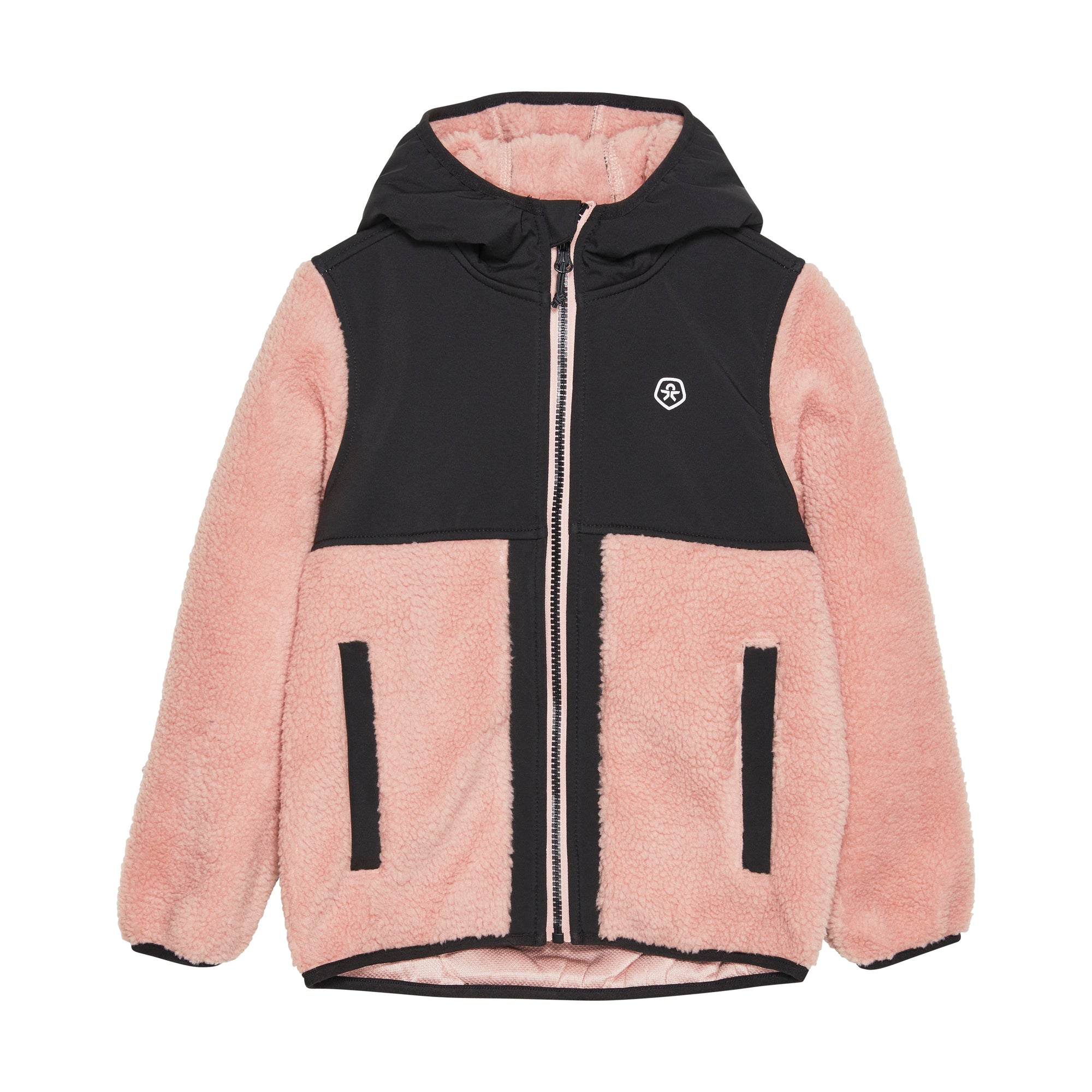 Teddy Fleece Jacket with Hood in Misty Rose - 2 Left Size 5-6 & 12-14 years-Color Kids-Modern Rascals