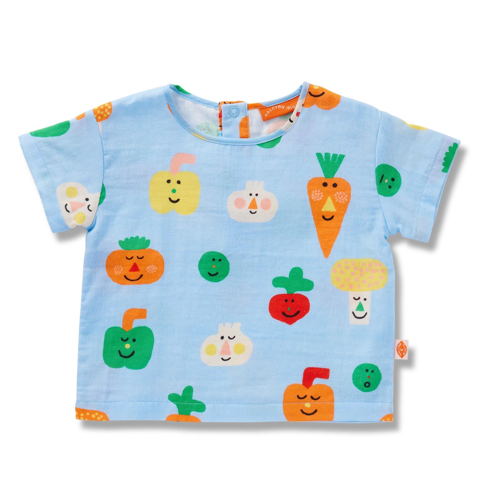 Teeny Tiny Veg Woven T-Shirt-Halcyon Nights-Modern Rascals