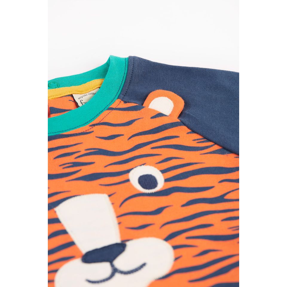 Tiger / Tiger Face Happy Raglan - 1 Left Size 3-4 years-Frugi-Modern Rascals