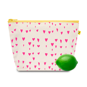 Tiny Hearts Mid Zip Pouch-Fluf-Modern Rascals
