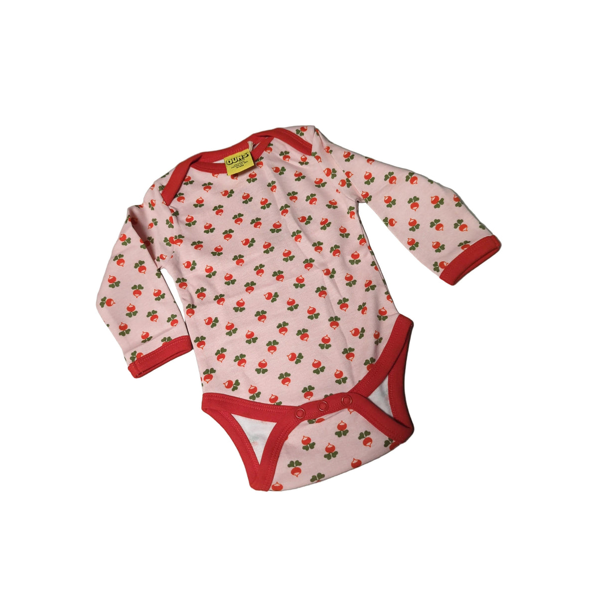 Tiny Radish - Strawberry Cream Long Sleeve Onesie-Duns Sweden-Modern Rascals