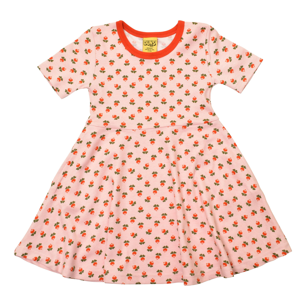 Tiny Radish - Strawberry Cream Short Sleeve Skater Dress-Duns Sweden-Modern Rascals