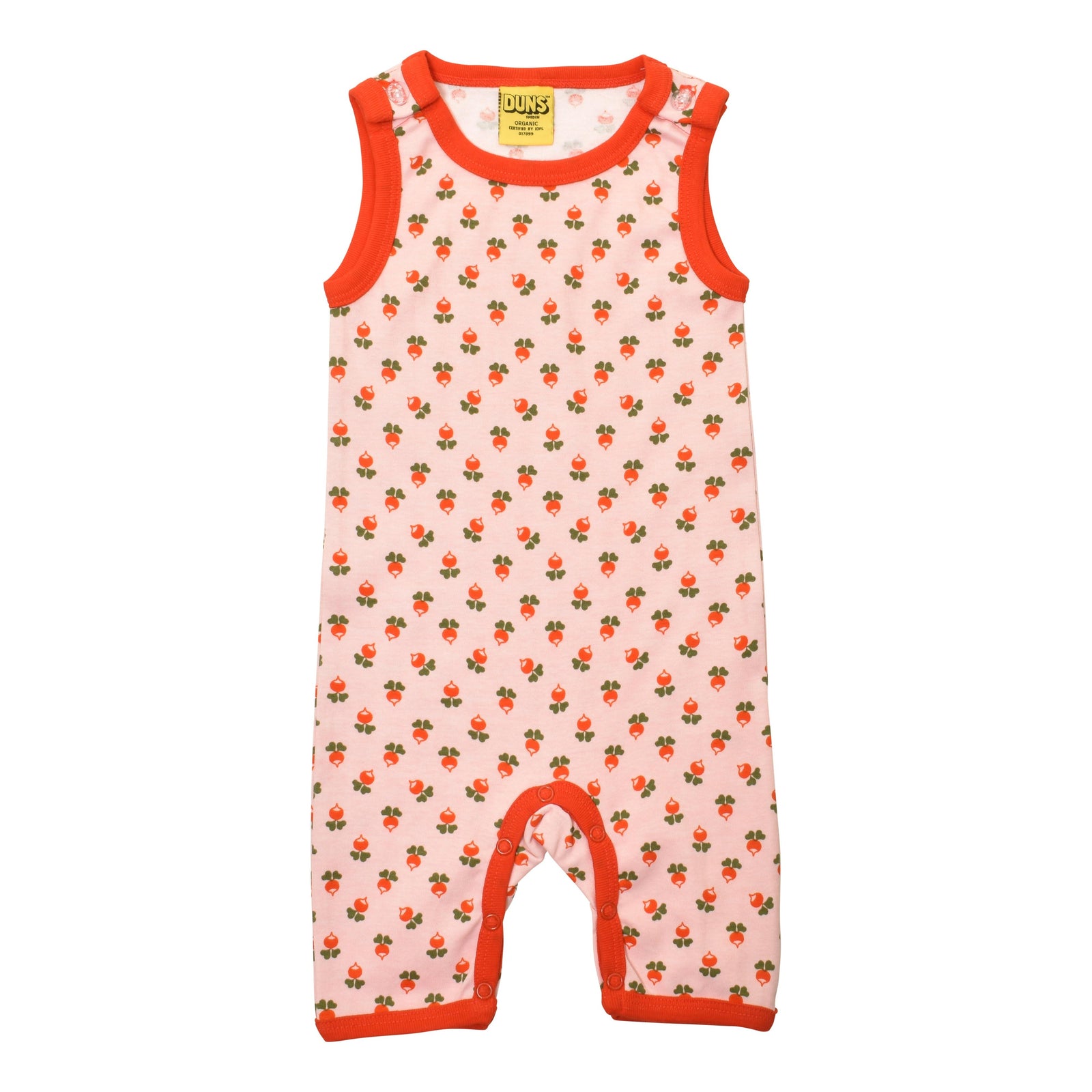 Tiny Radish - Strawberry Cream Summer Dungarees / Playsuit-Duns Sweden-Modern Rascals
