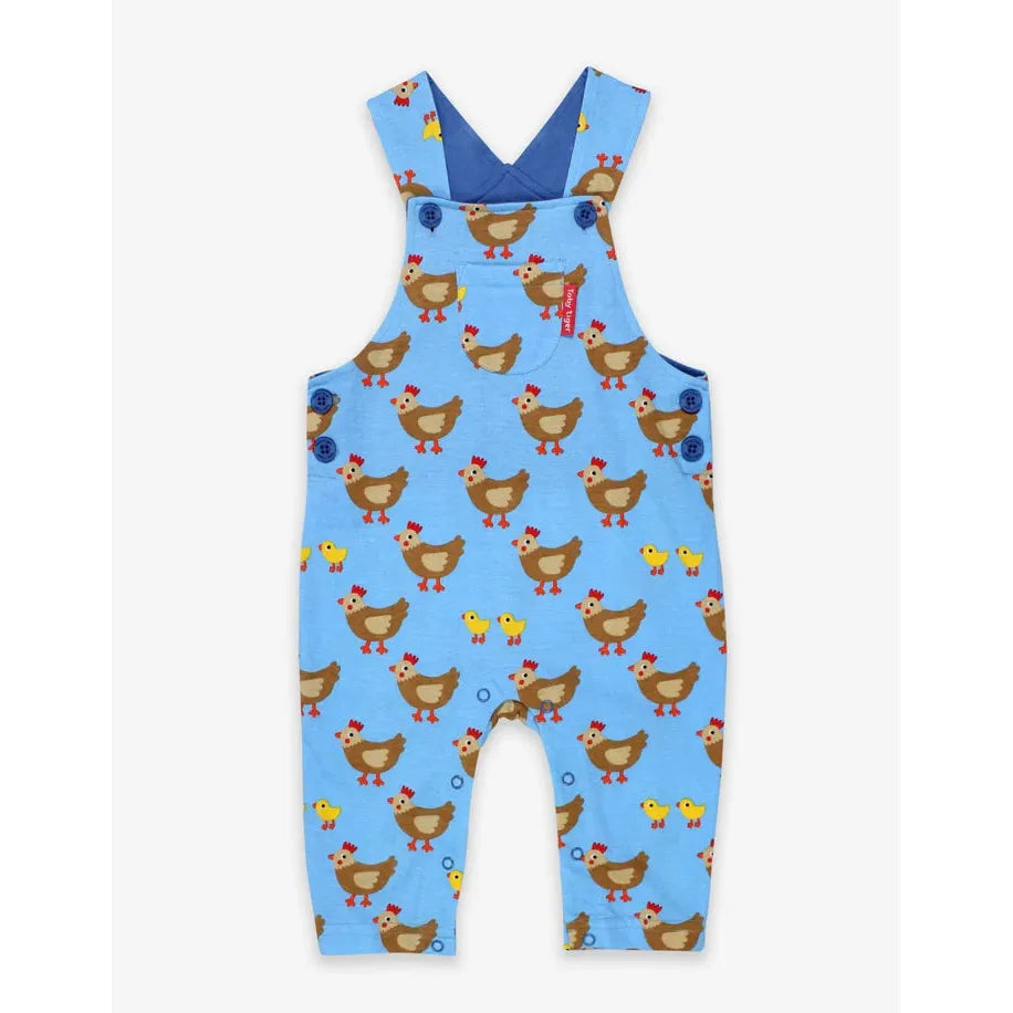 Toby Tiger Chickens Dungarees - Size 18-24 Months (92cm)-Warehouse Find-Modern Rascals